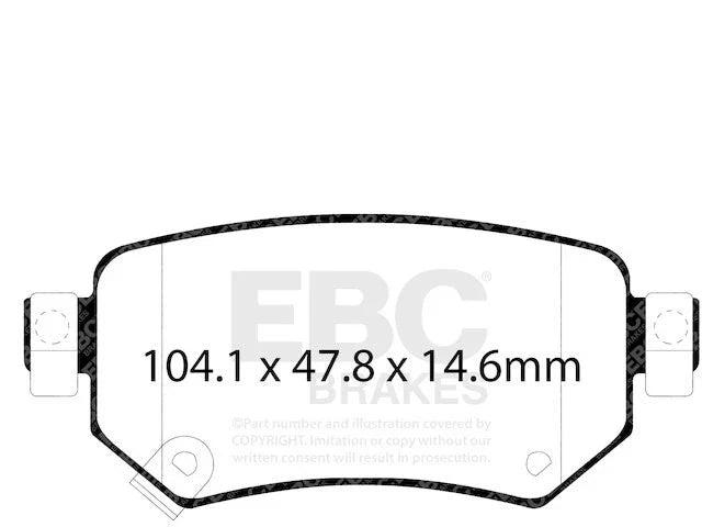 Rear Brake Pad Set for Mazda 6 (2016–2018) YY383KJ