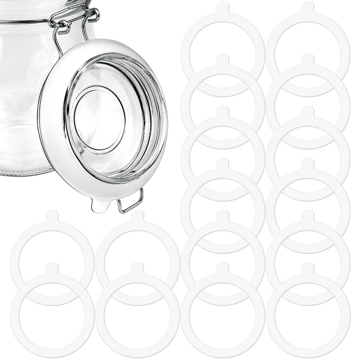 16PCS Rubber Seals for Glass Jars (3.75 inch)