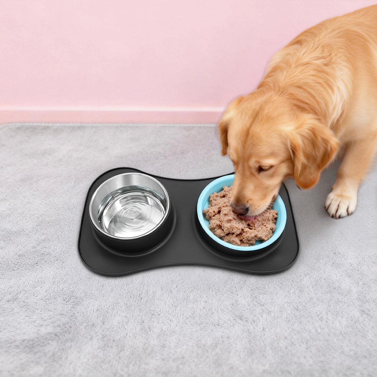 3X Slow Feeding Bowl Set for Dogs with Water Bowl