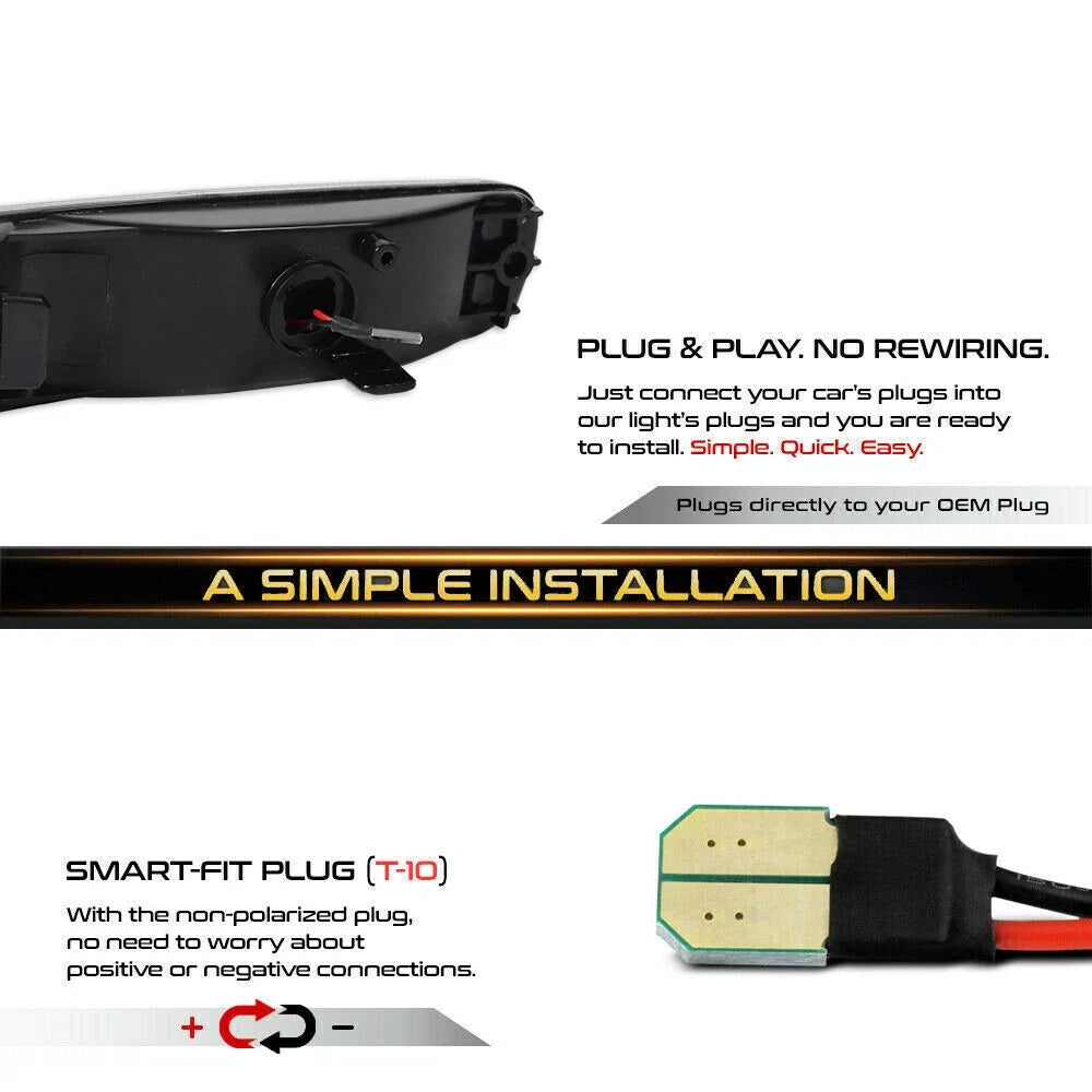 2X Smoke Amber LED Signal Lights for Honda Prelude (1992–1996)