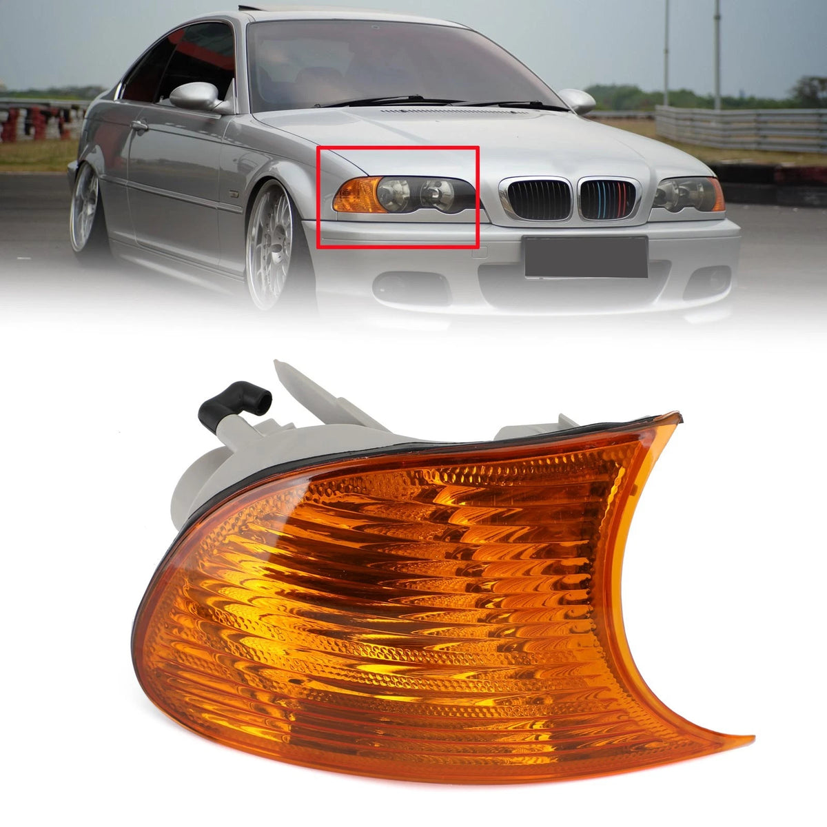 Right Side Amber Corner Light for BMW 3 Series E46 (1998–2001) 63126904300