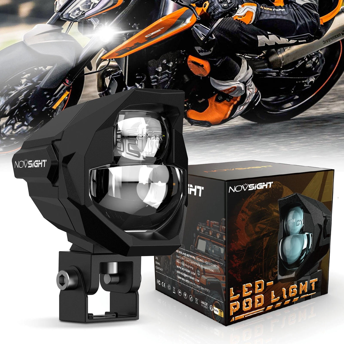 3 Inch LED Spot Lights for Motorcycle (NOV A500-WL13-3-B)