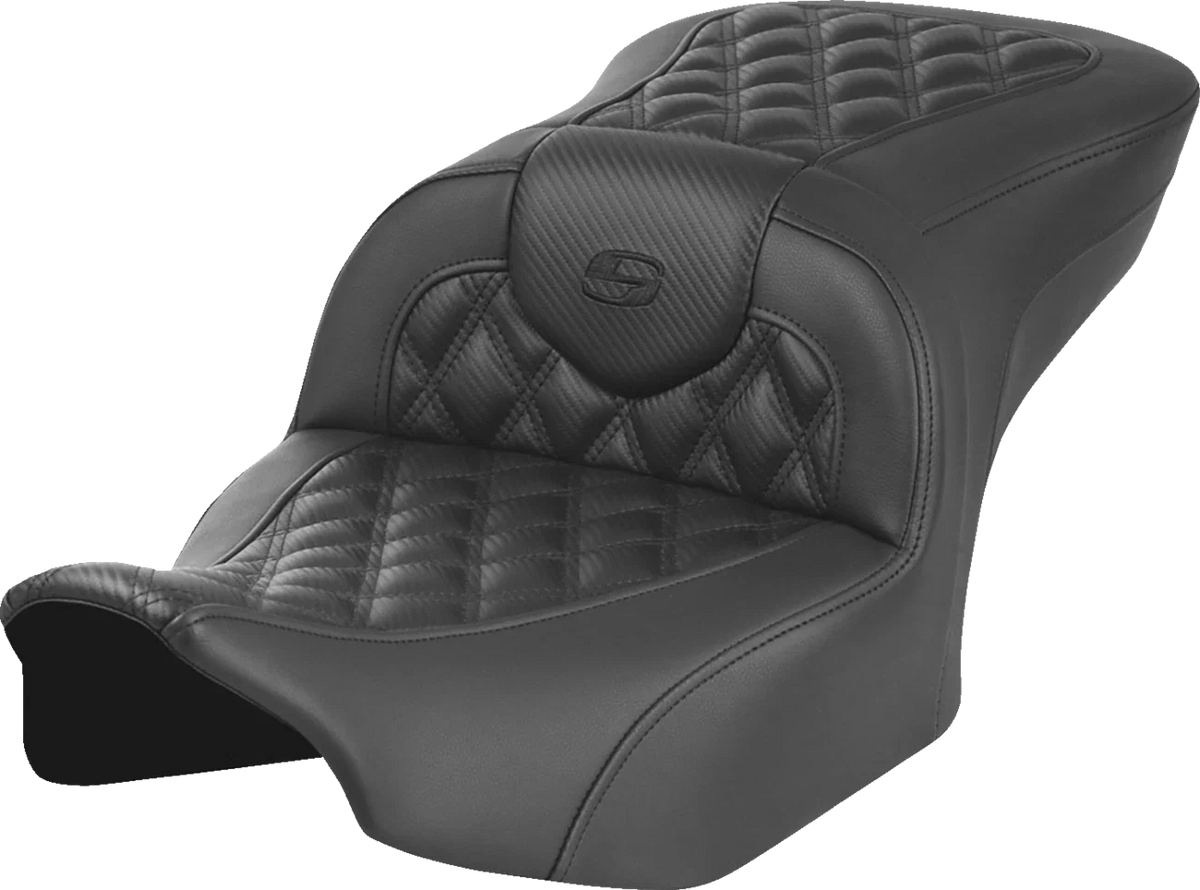 SADDLEMEN RoadSofa Seat for Motorcycle (without Backrest, Carbon Fiber)
