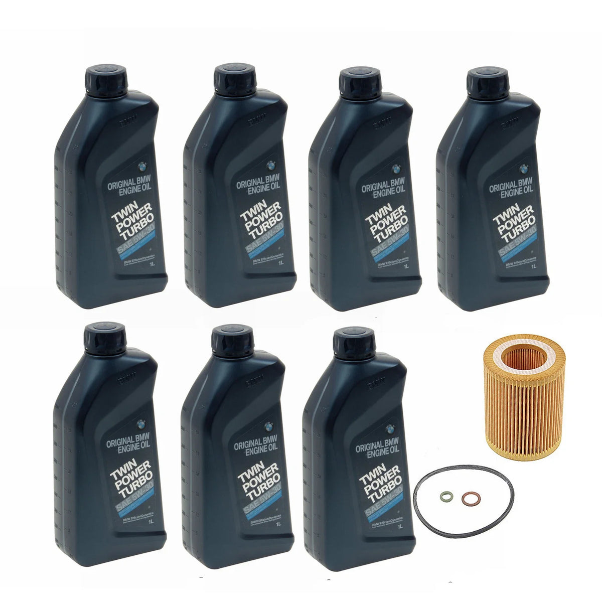 7 Synthetic 5W-30 Motor Oil & MANN Oil Filter for BMW E82 E90 (2007–2013)