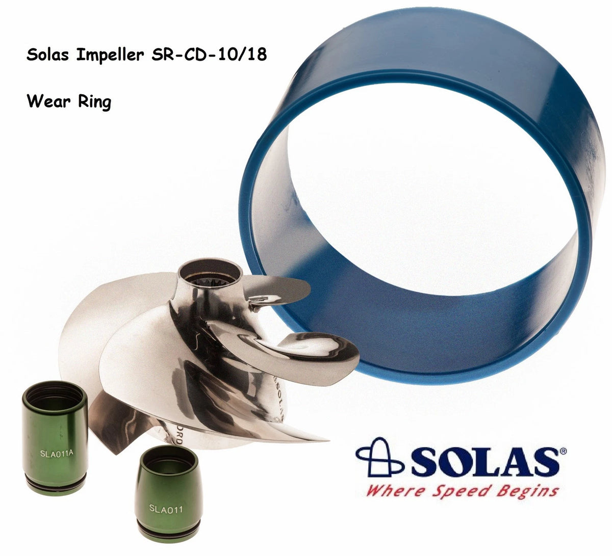Solas Impeller & Wear Ring Set for SeaDoo GTI 130 155 (2006–2008) 112-22-419-K