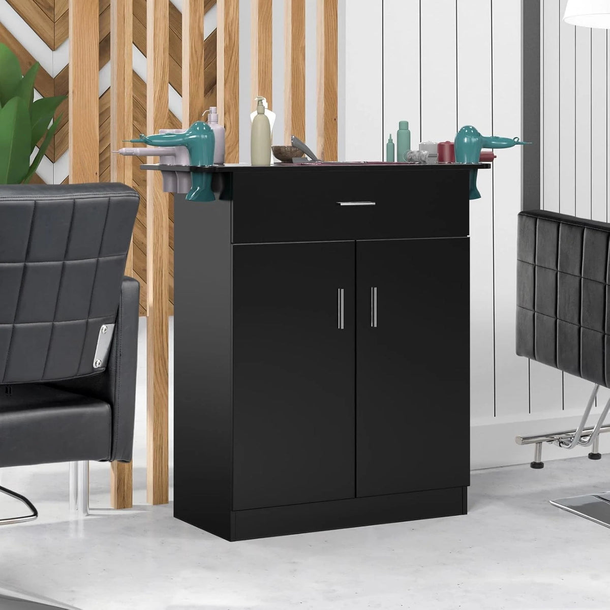 Storage Cabinet for Beauty Salon Spa Equipment (Hair Styling Station)