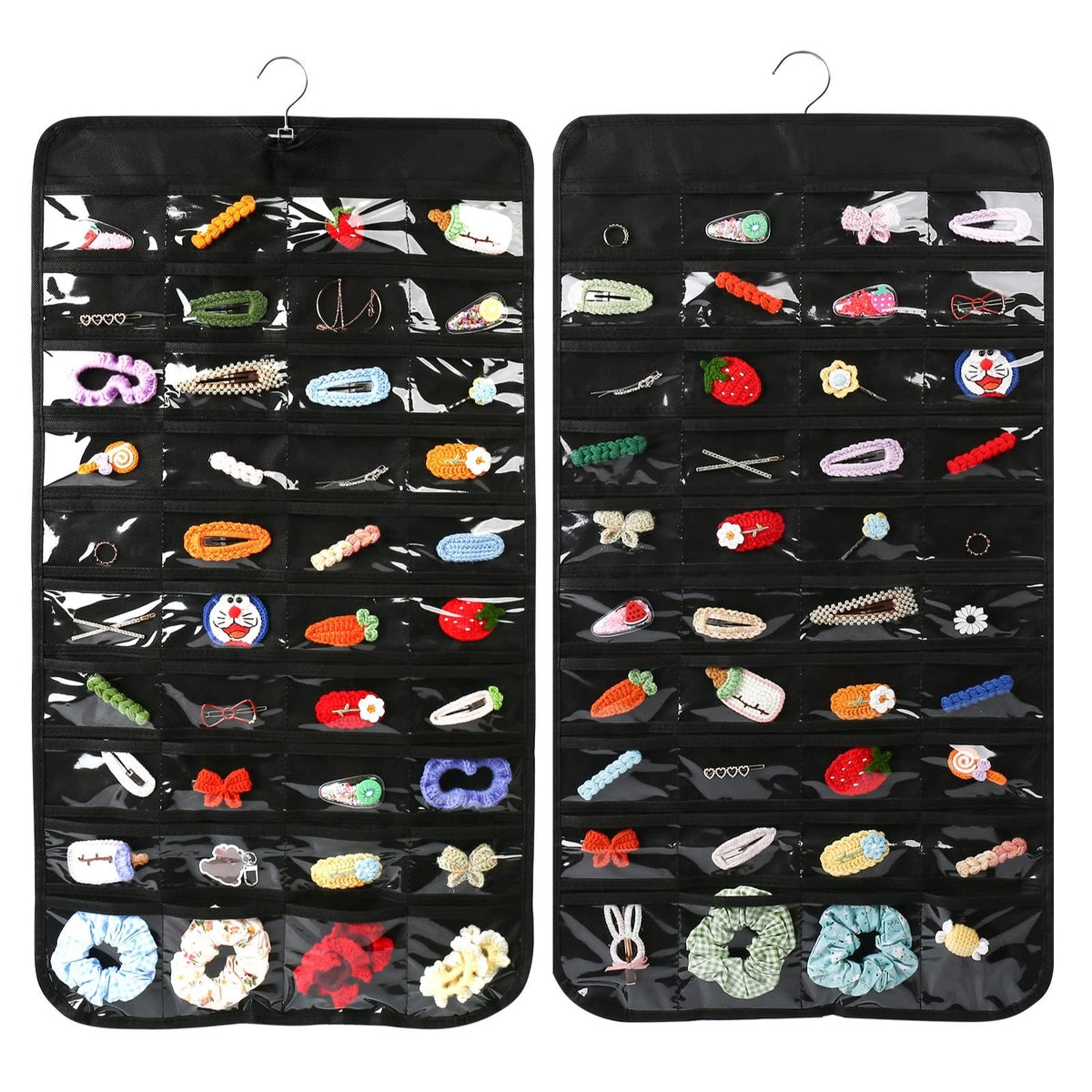 80 Pocket Hanging Jewelry Organizer for Wall Mounting