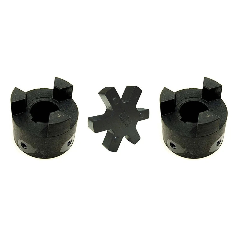Set of 2 L095 L-Jaw Couplings & Rubber Spider Coupler for