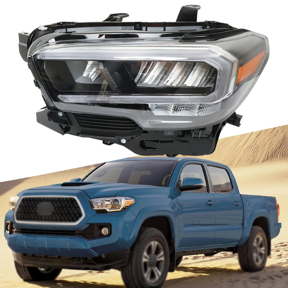 Headlight Replacement for Tacoma Limited/TRD (2020–2023) 8115004290 LED LH Clear Lens