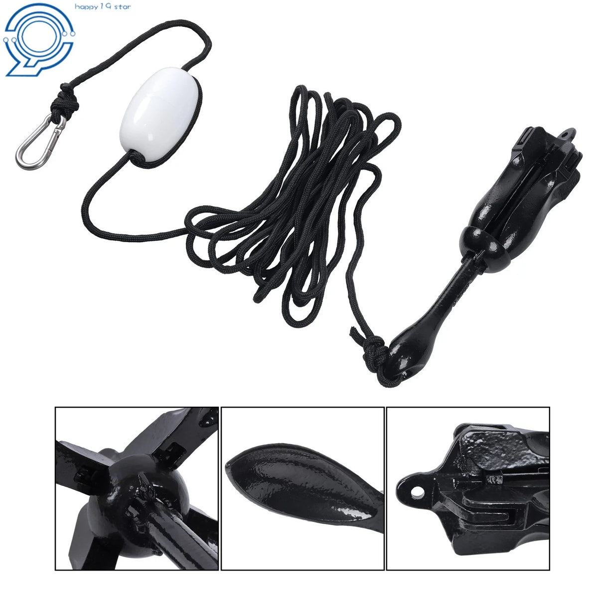 2 Grapnel Anchor Kit for Small Boats Kayaks PWC Jet Ski Paddle Boards