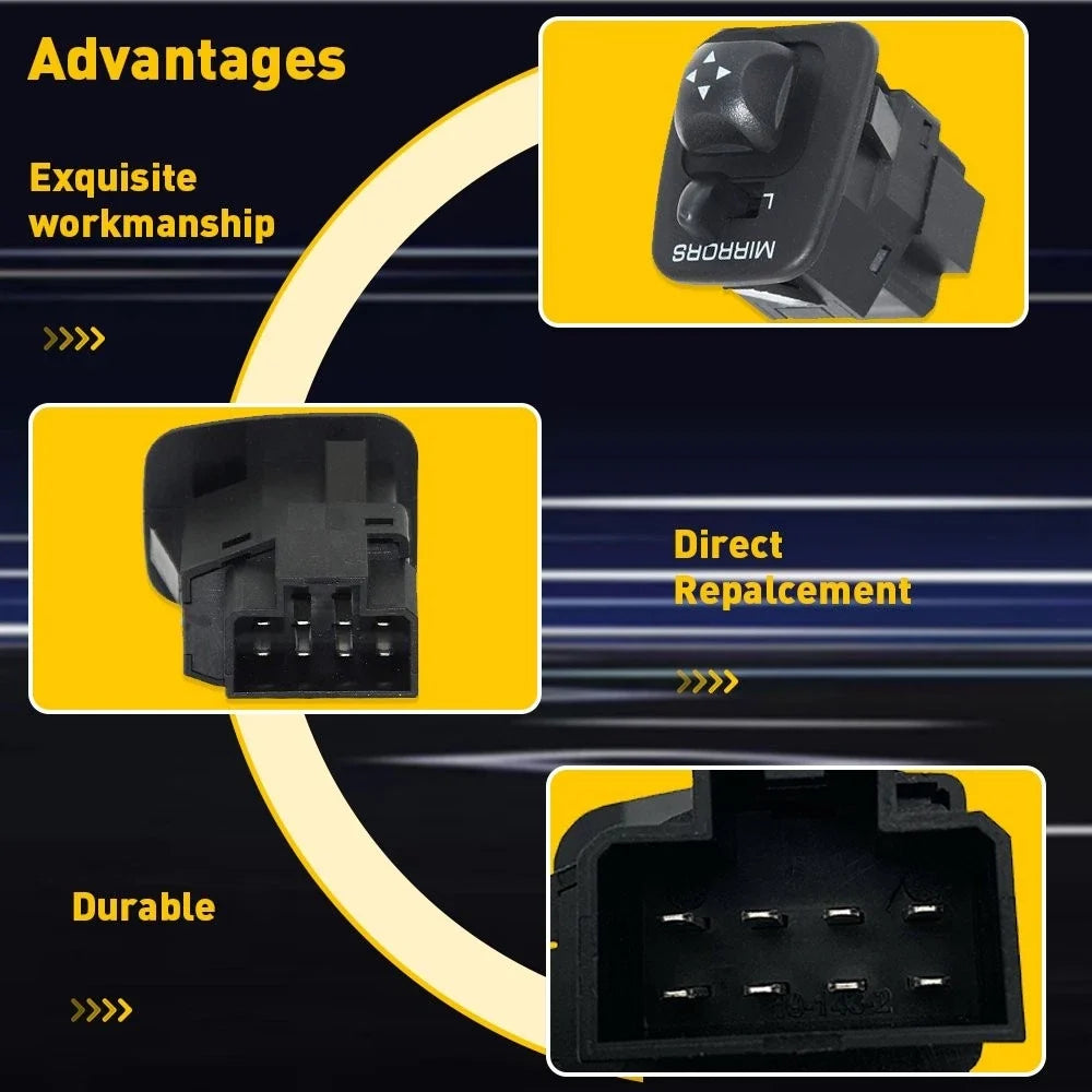 Driver Side Mirror Switch for Ford Escort, Excursion, Expedition, F150-550 (1997–2005)