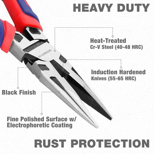 8" Needle Nose Pliers for Precision Work