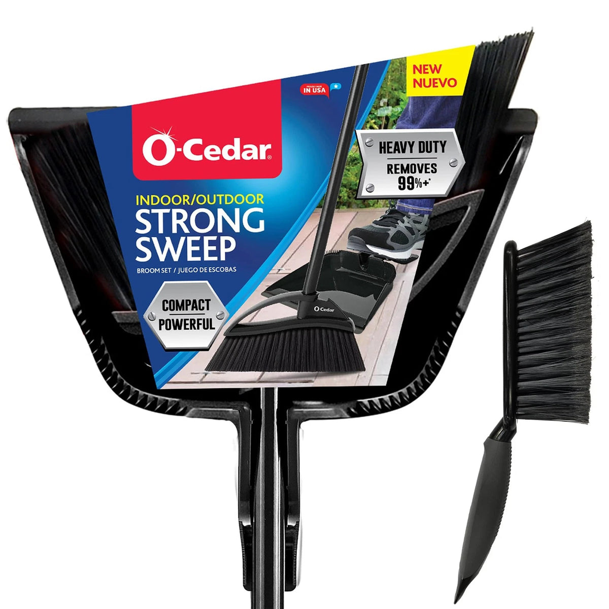 Set of 2 O-Cedar Strong Sweep Broom and Brush Bundle