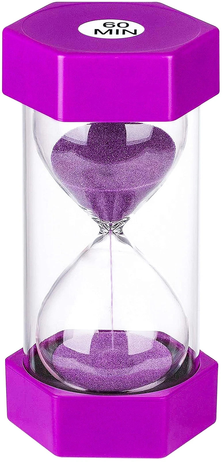 60-Minute Sand Timer for Home Decor (Giant Purple Clock)