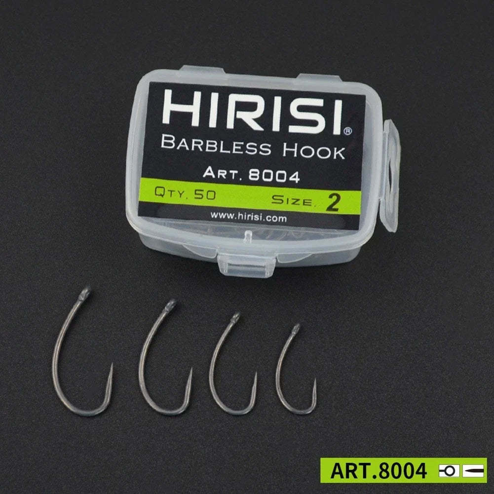 50pcs Barbless Hooks for Carp Fishing