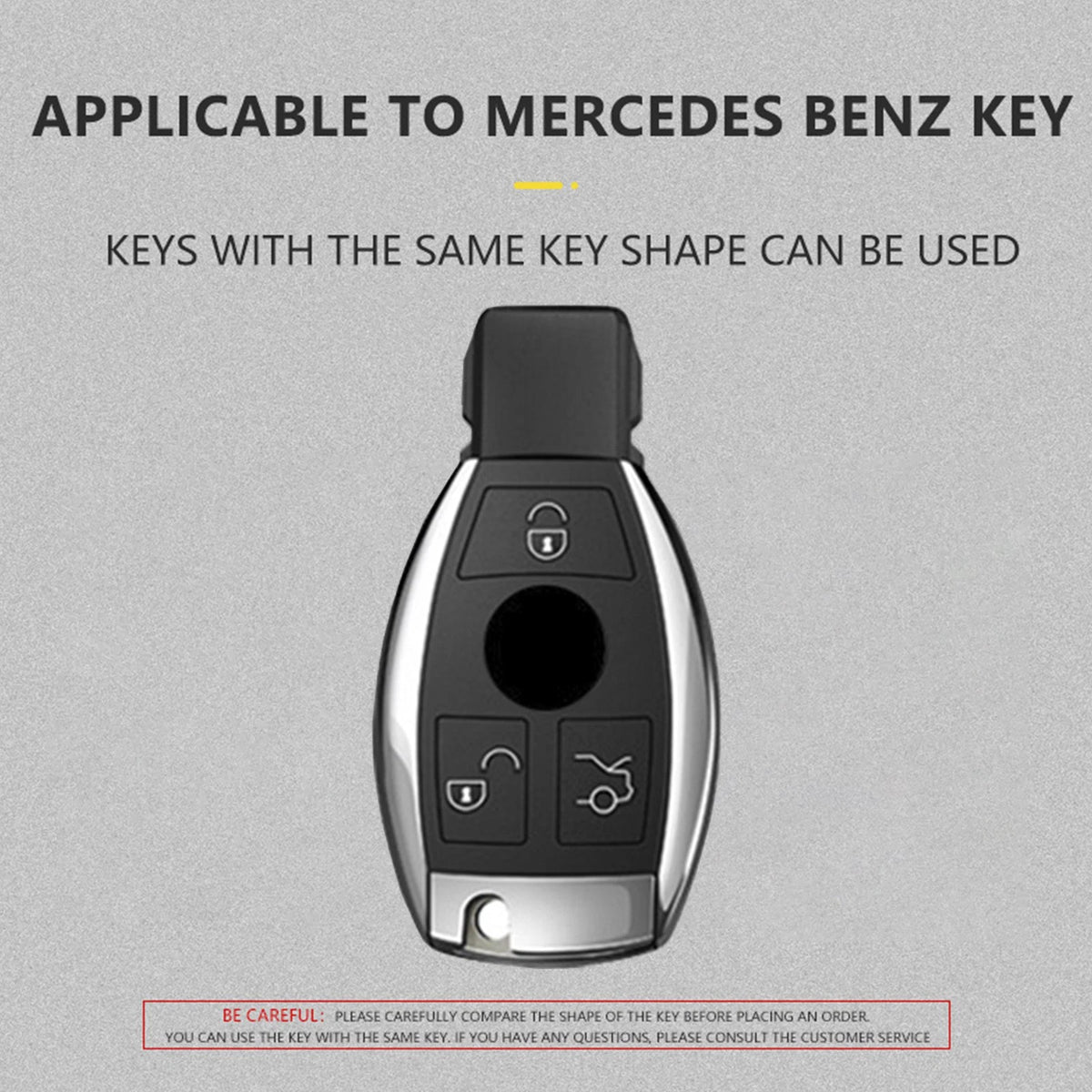 Leather Key Case Cover for Benz GLC GLK CLS (2015–2021)