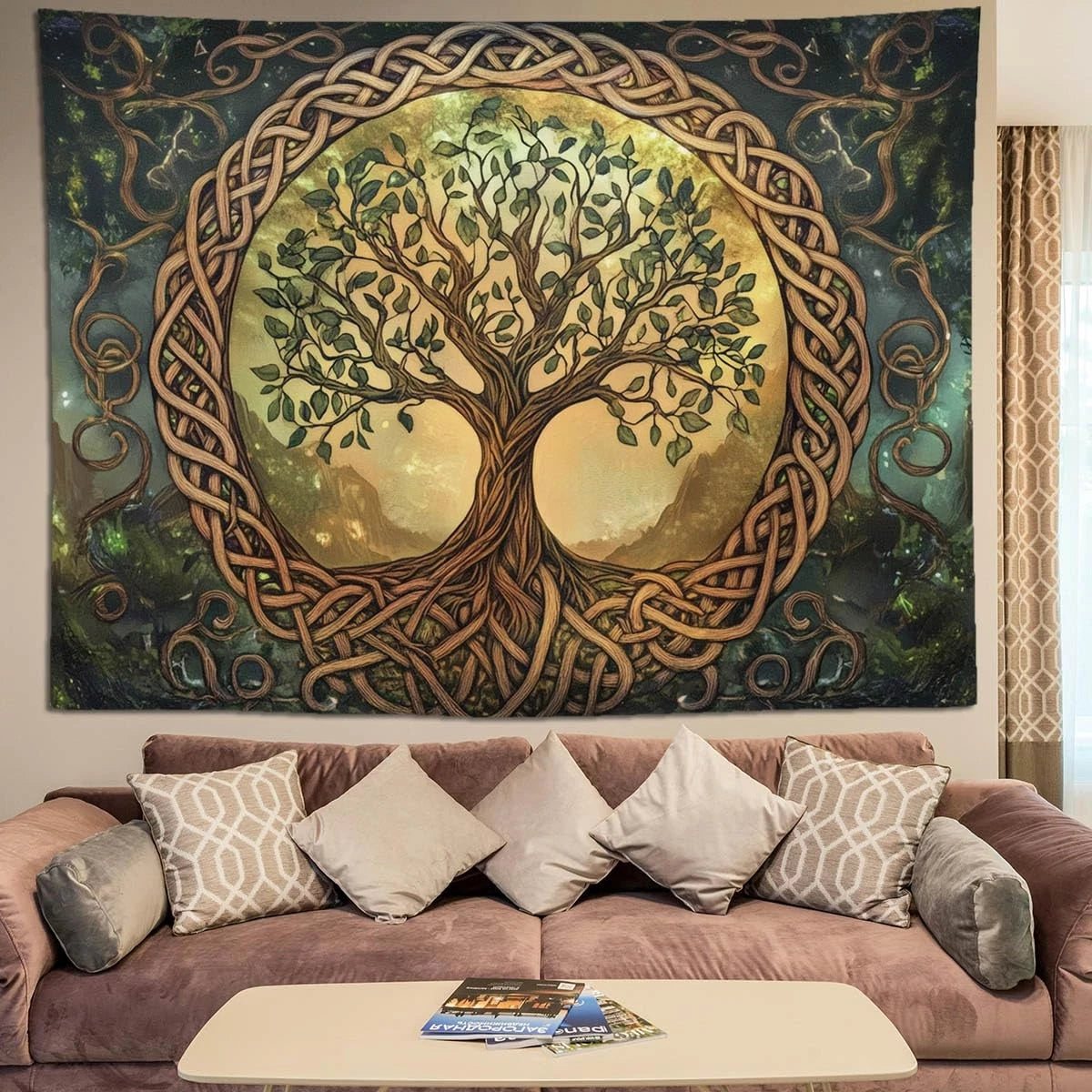 Tree of Life Tapestry for Fantasy Forest Nature (60"L x 44"W)