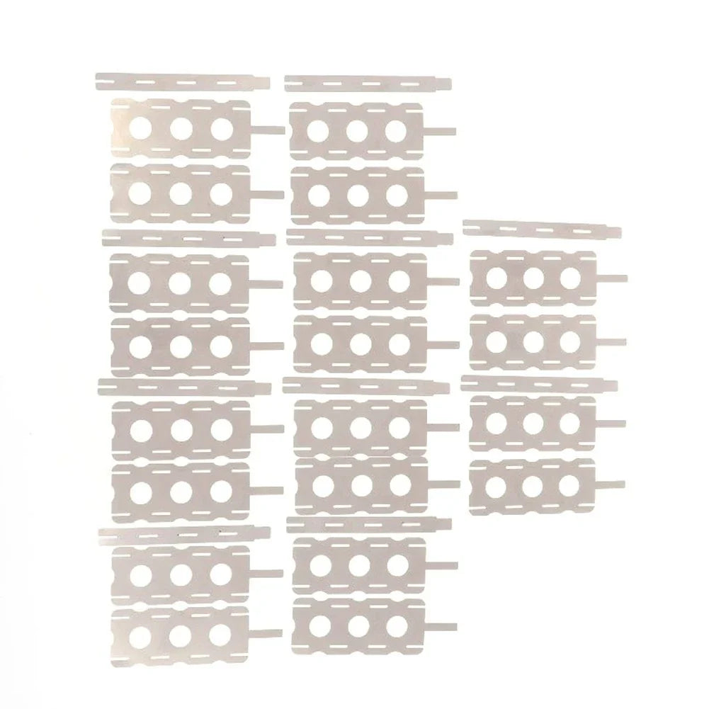 30PCS Nickel Plated Steel Battery Sheets for Spot Welding Connections