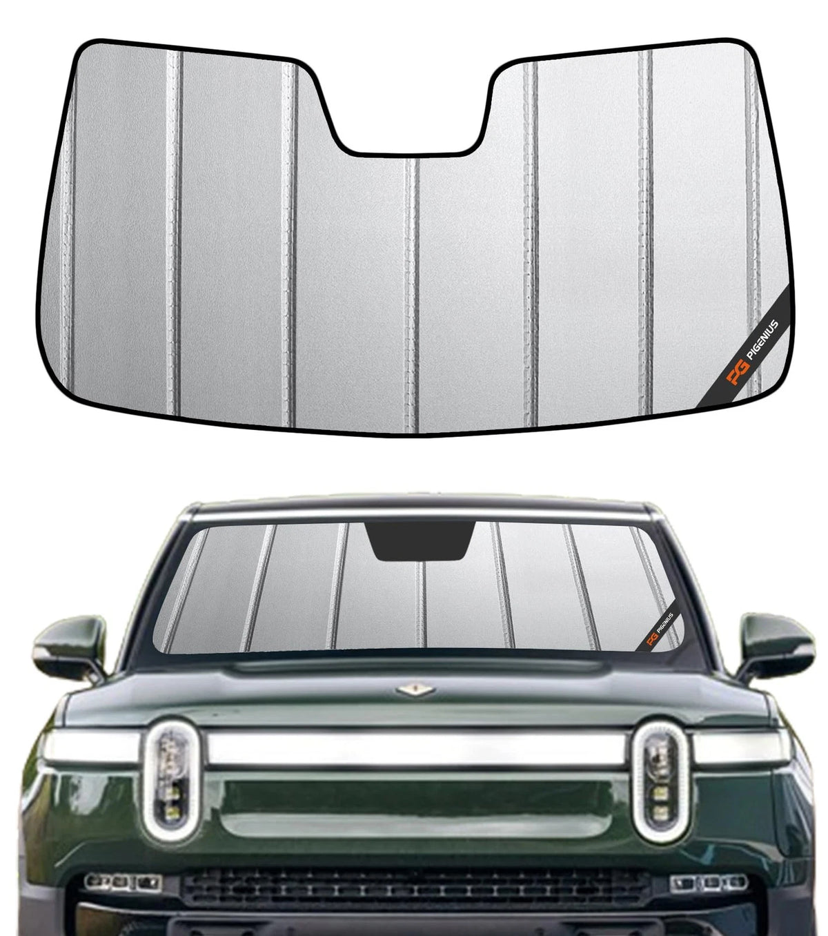Custom Windshield Sunshade for Rivian R1S/R1T (2022–2026) UV Protection