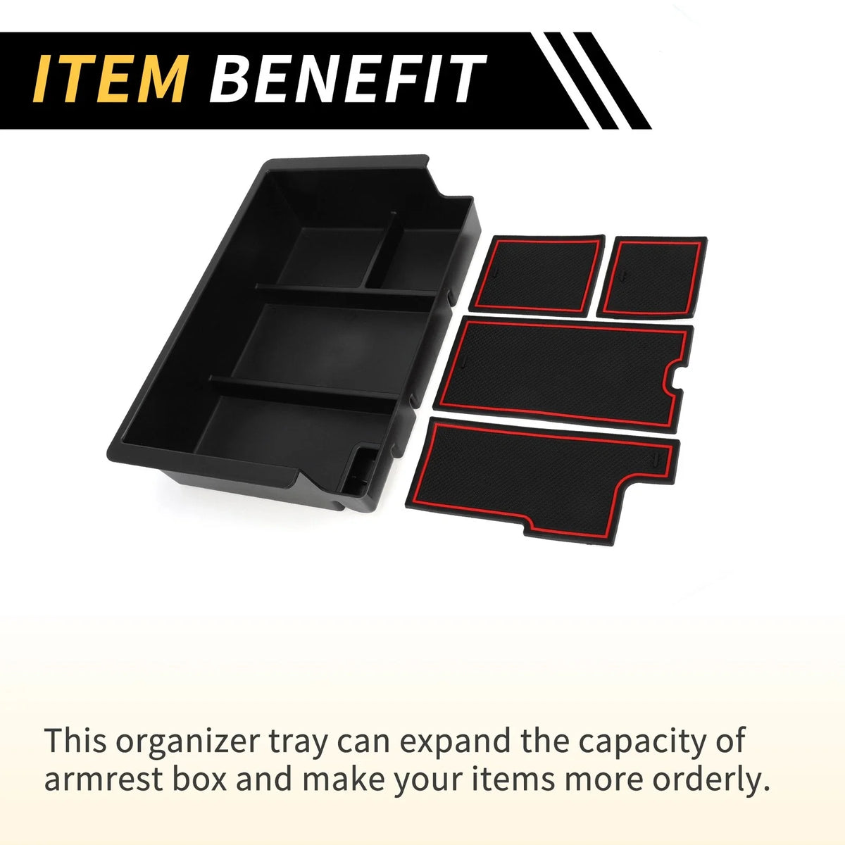 Center Console Organizer Tray for Chevy Silverado, GMC Sierra