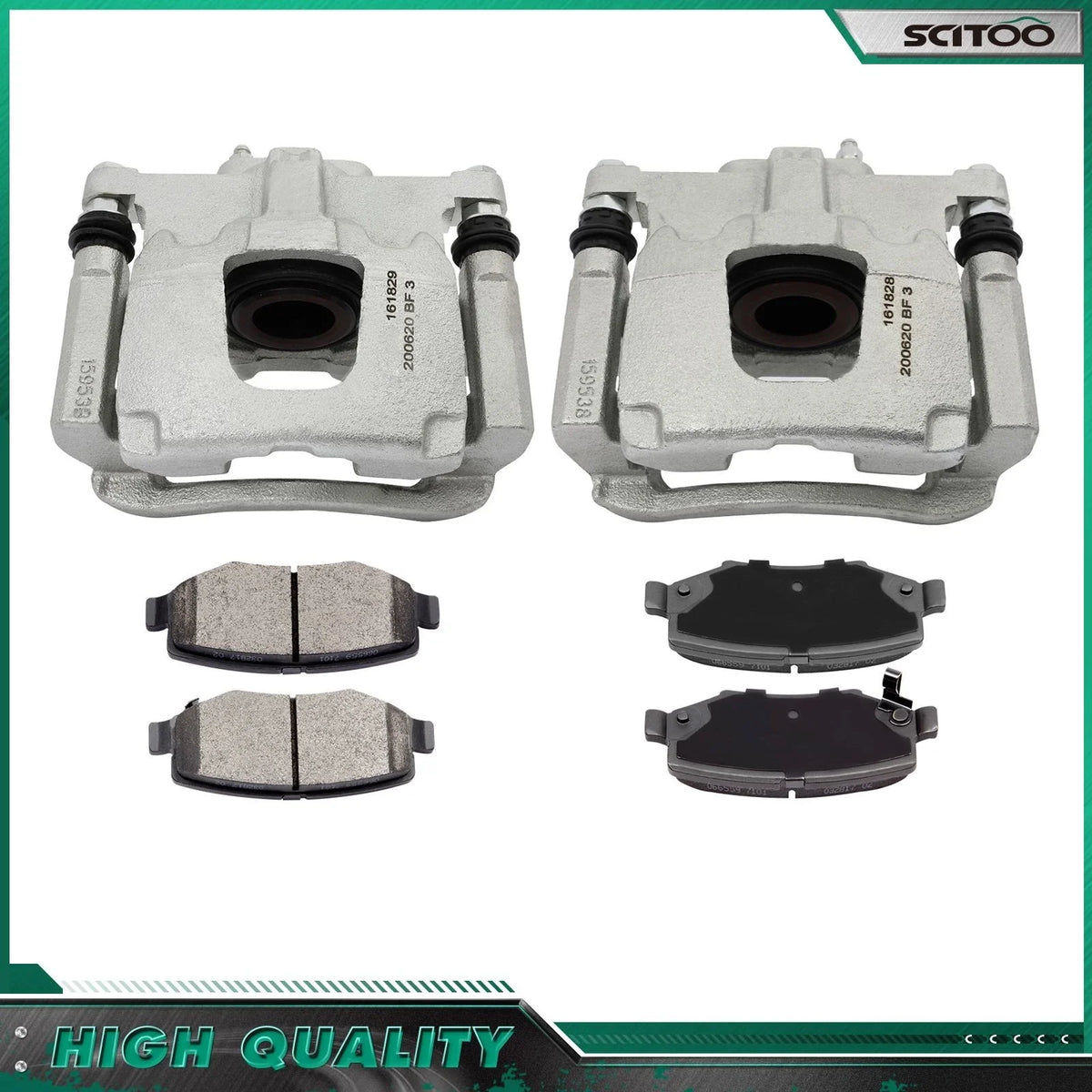 Set of 2 Rear Brake Calipers with Ceramic Pads for Dodge Nitro (2007–2011)