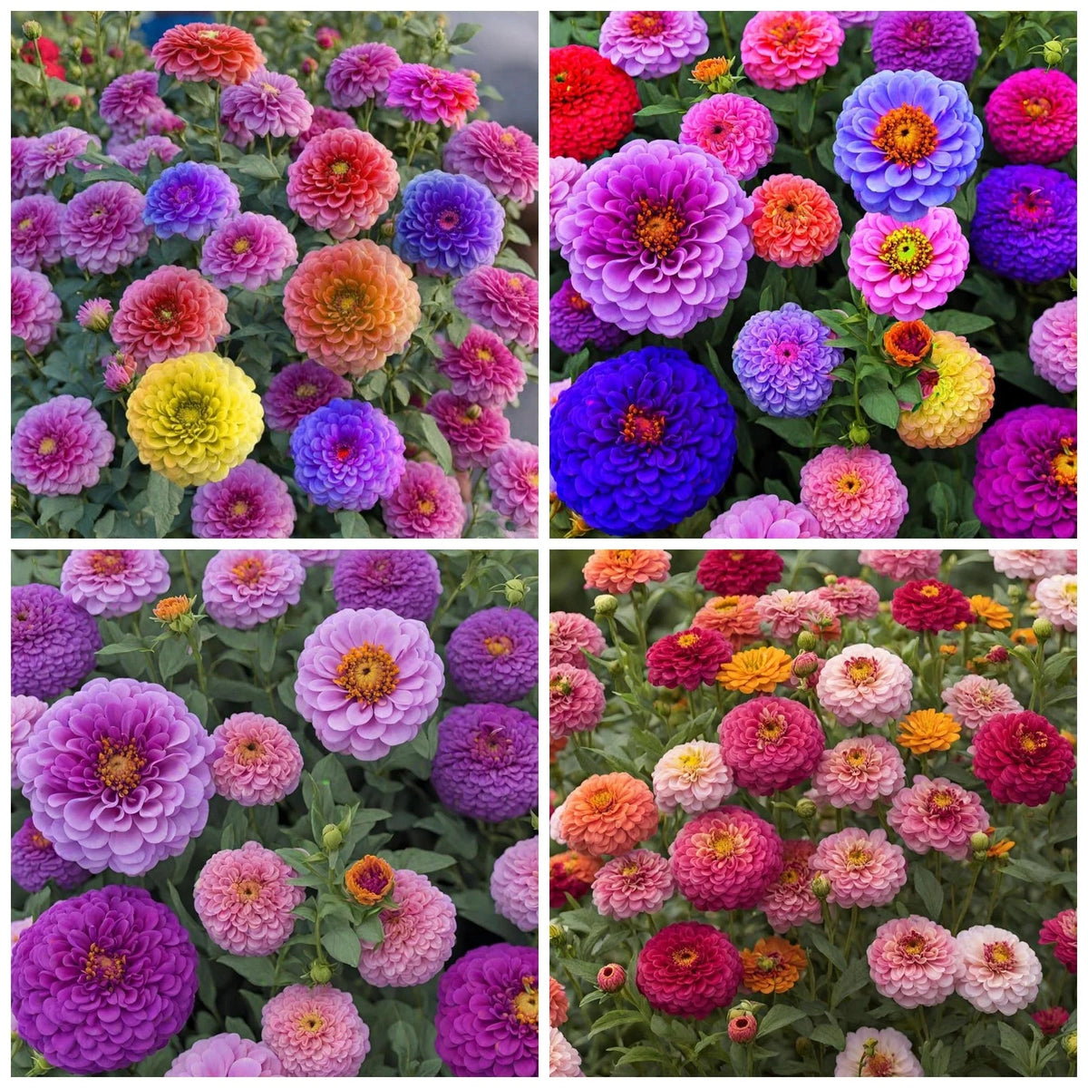 1000 Crazy Blend Zinnia Seeds for Planting Non-GMO Mixed Color