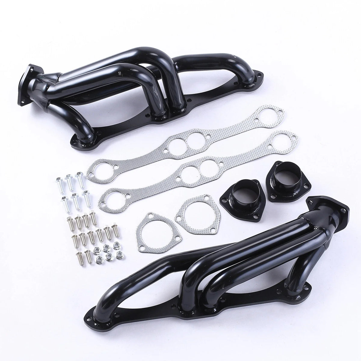 Black SS Engine Swap Headers for Small Block Chevy Blazer S10 S15 (283-350)