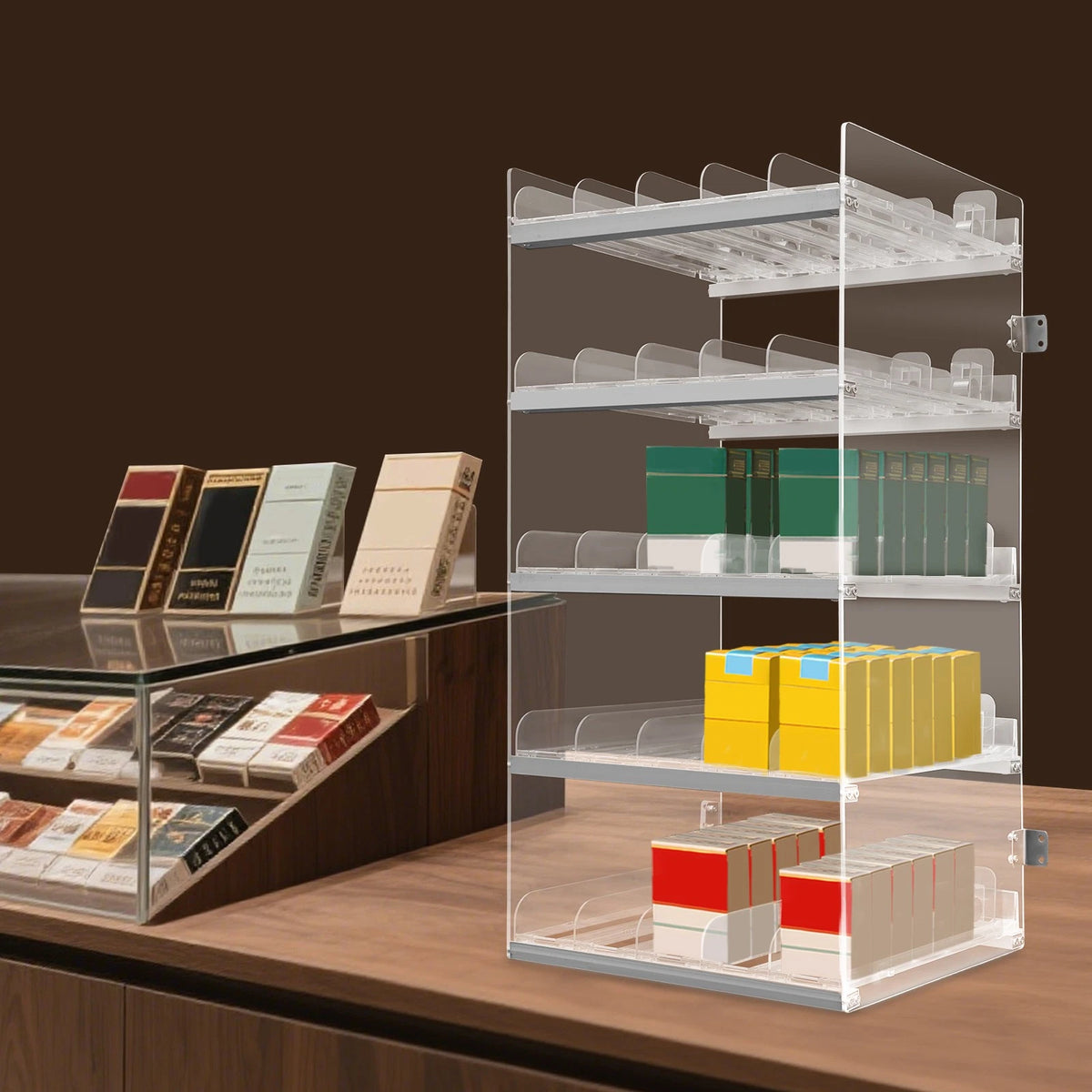 27" H Cigarette Display Rack for Retail Store