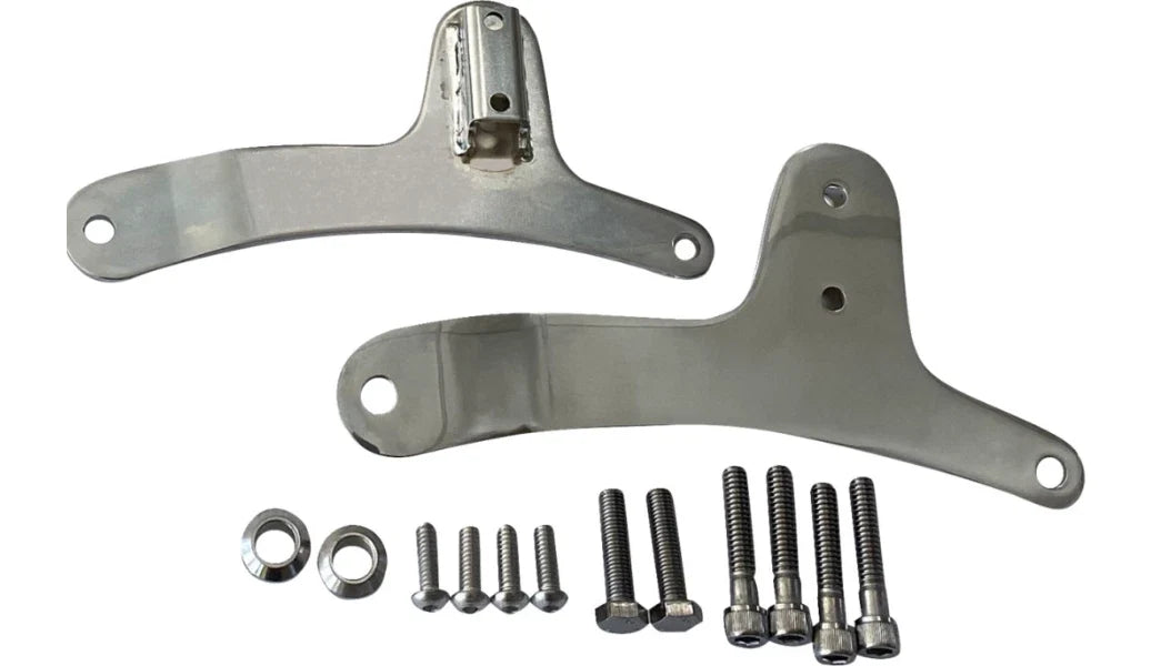 Chrome Sissy Bar Side Plates for Harley Sportster (1986–1993)