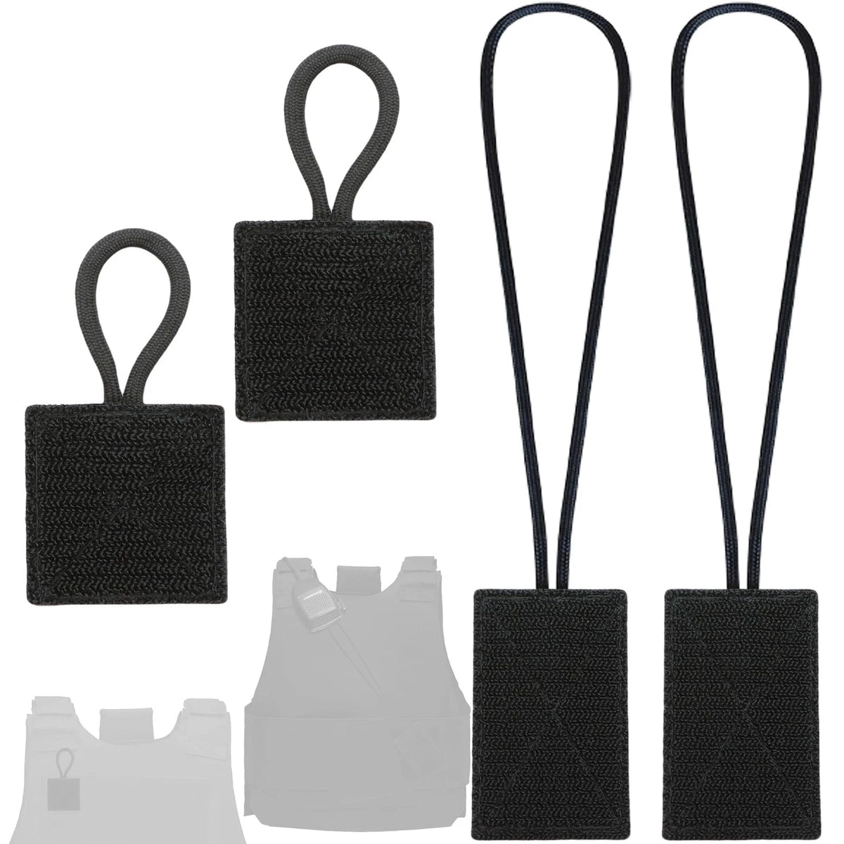 4 Pack Mic Clips for Law Enforcement Radio - Short & Long