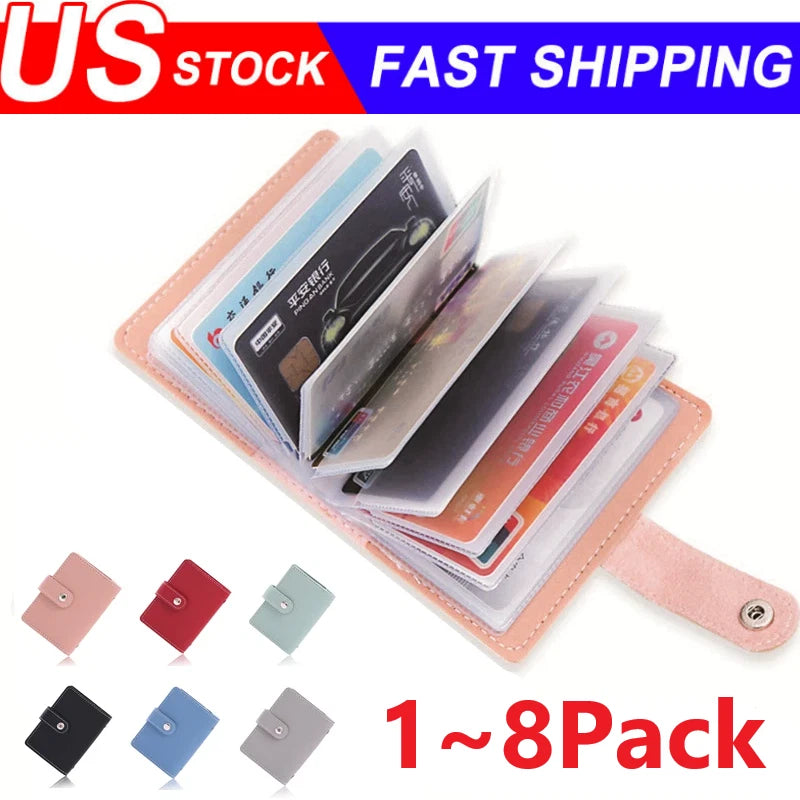26-Card RFID Blocking Credit Card Holder for Slim Wallet