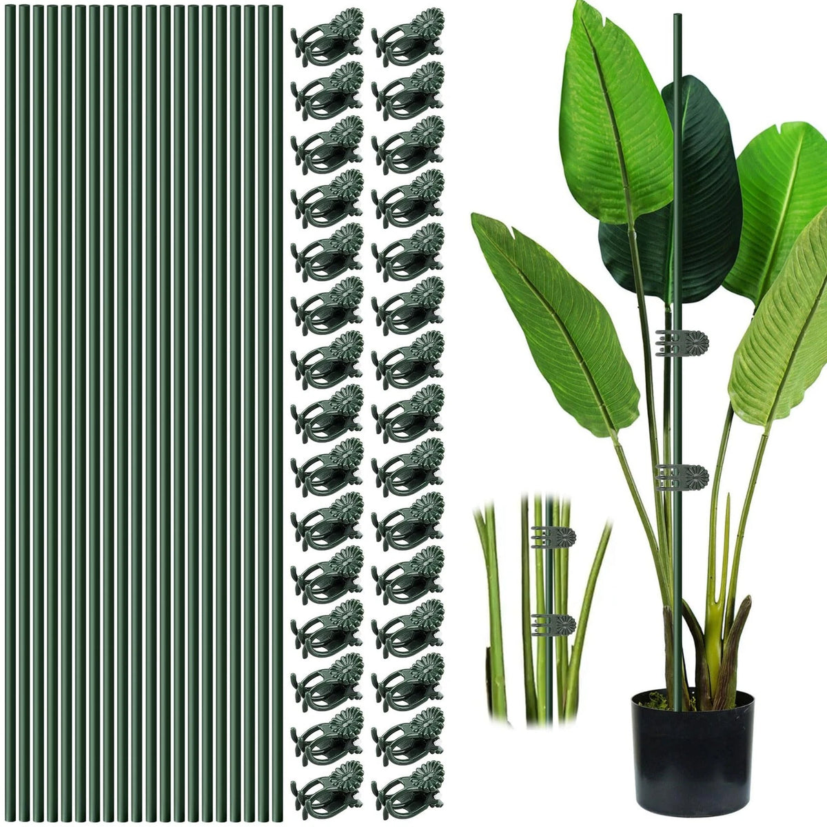 20pcs 15.7" Plant Stakes for Orchid and Green Plants
