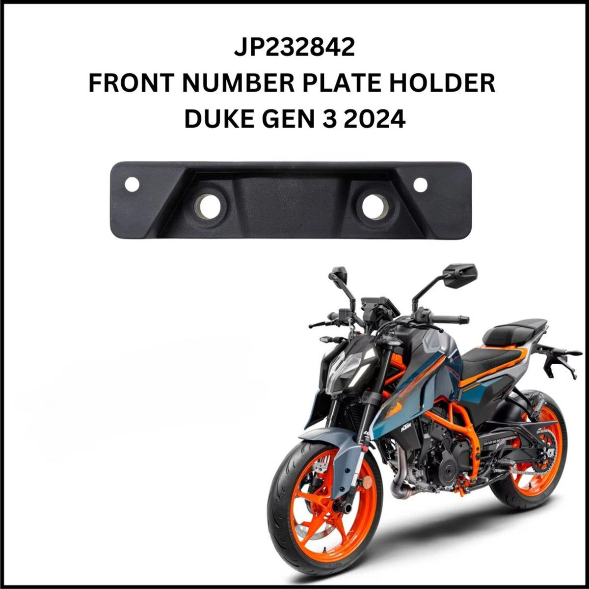 Front Number Plate Holder for KTM Duke 250 390 (2024)