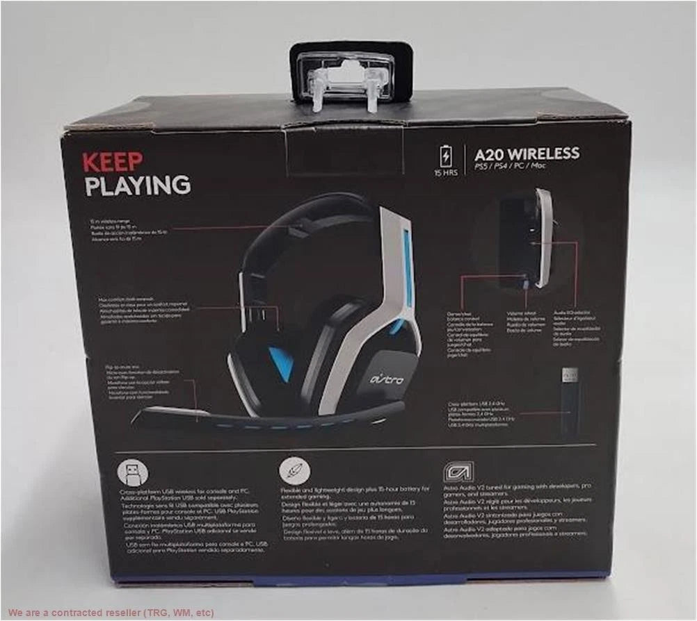 Astro A20 Wireless Gaming Headset for Gaming (GEN 2) - Blue/White