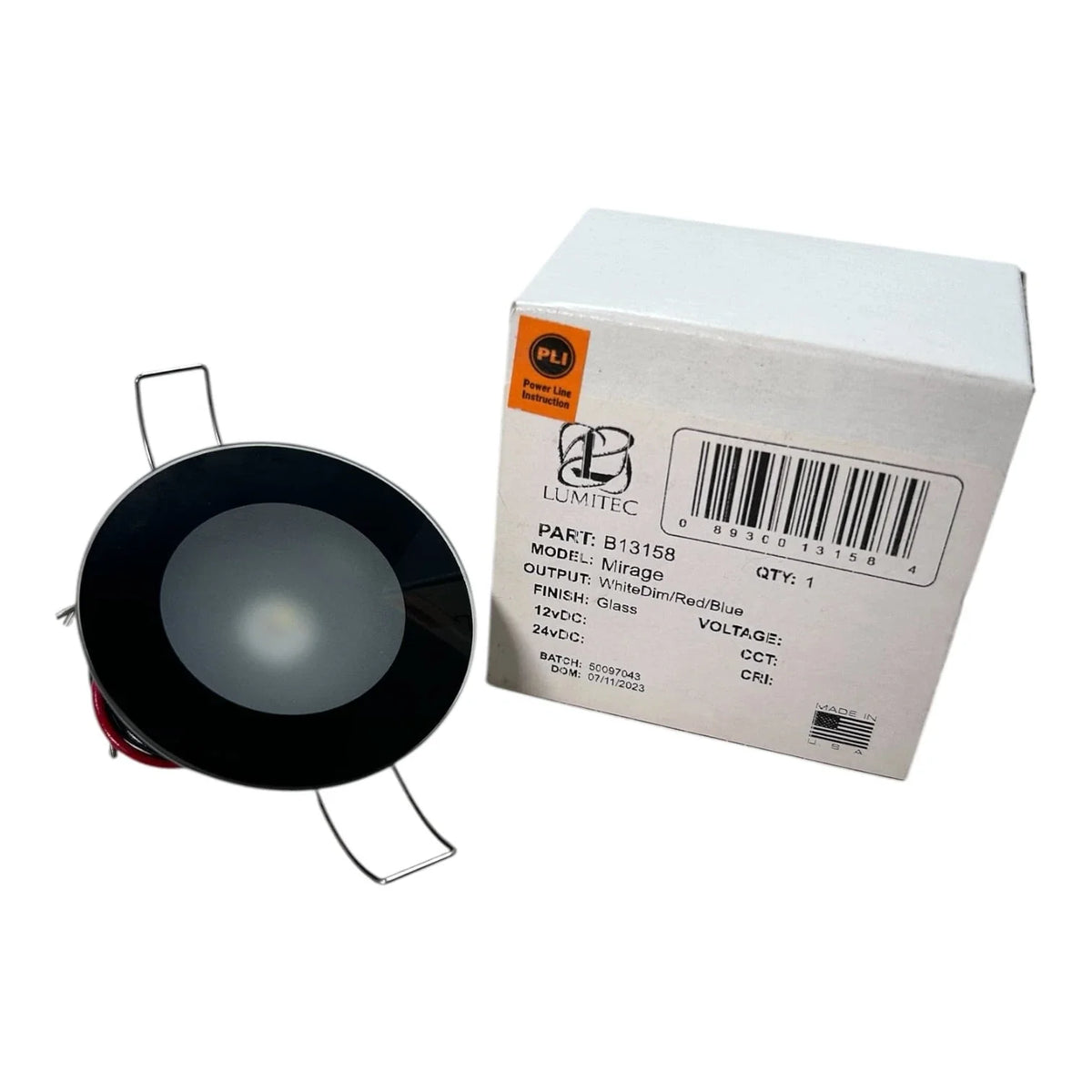 Lumitec B13158 Mirage Multi Color Flush Mount Light for 12V Vehicles