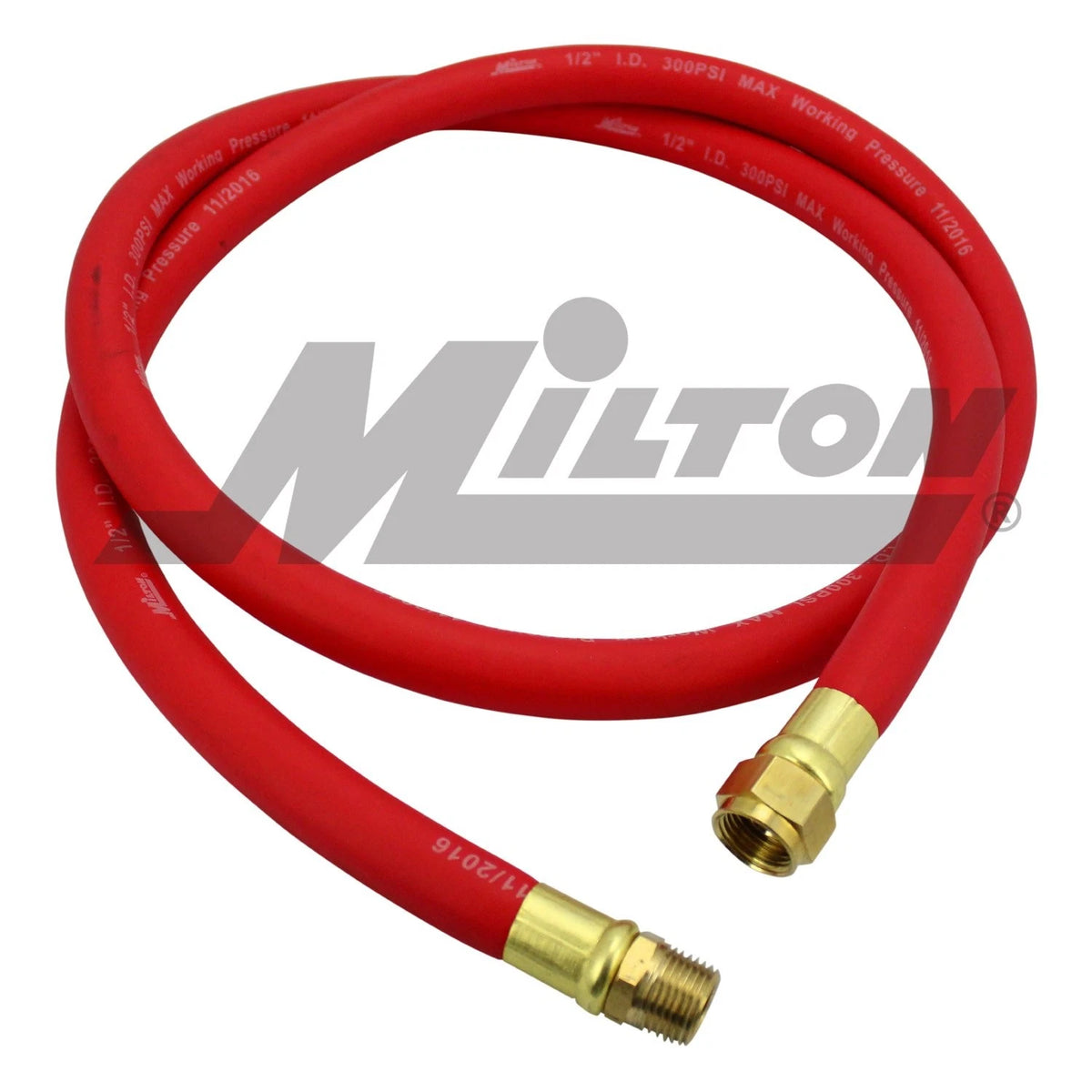 6 Foot 1/2" EPDM Rubber Leader Hose for Various Applications (No Specific Years)
