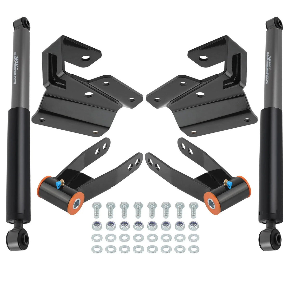 4" Lowering Kit Rear Shocks Shackles for Silverado Sierra 1500 (2007–2018)