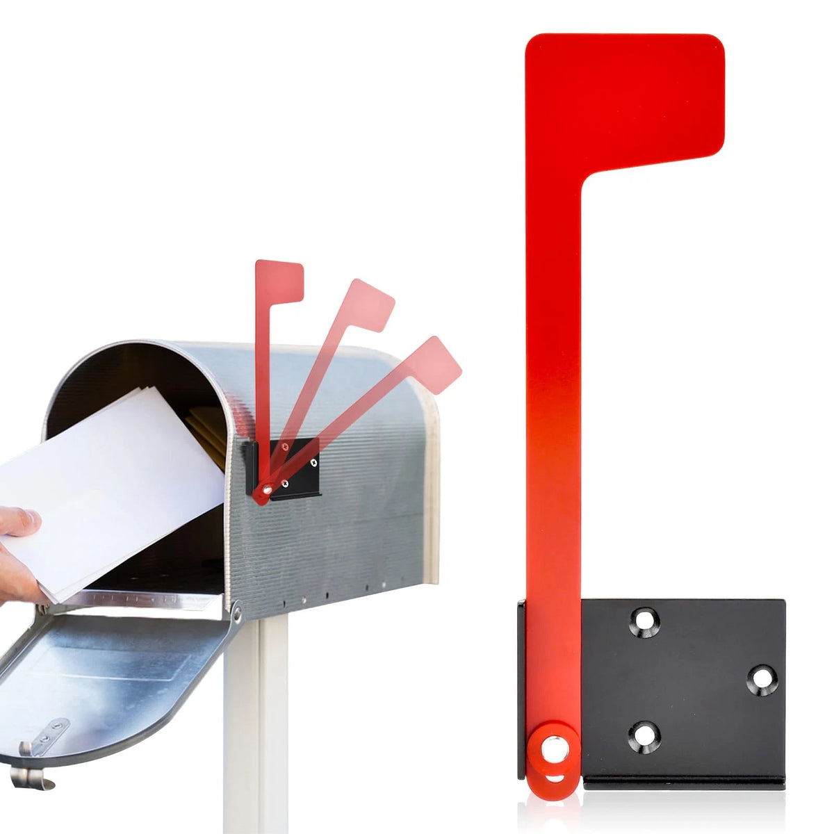 Mailbox Flag Replacement Kit for Mailbox (Rustproof Red)
