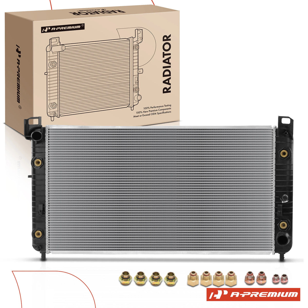 A-Premium Radiator w/ Transmission Oil Cooler for Chevy Silverado 3500 (2003–2006) 2948