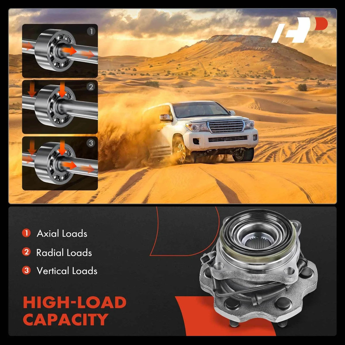 Rear Wheel Hub & Bearing Assembly for Nissan Armada Infiniti QX56 QX80 (2004–2023)