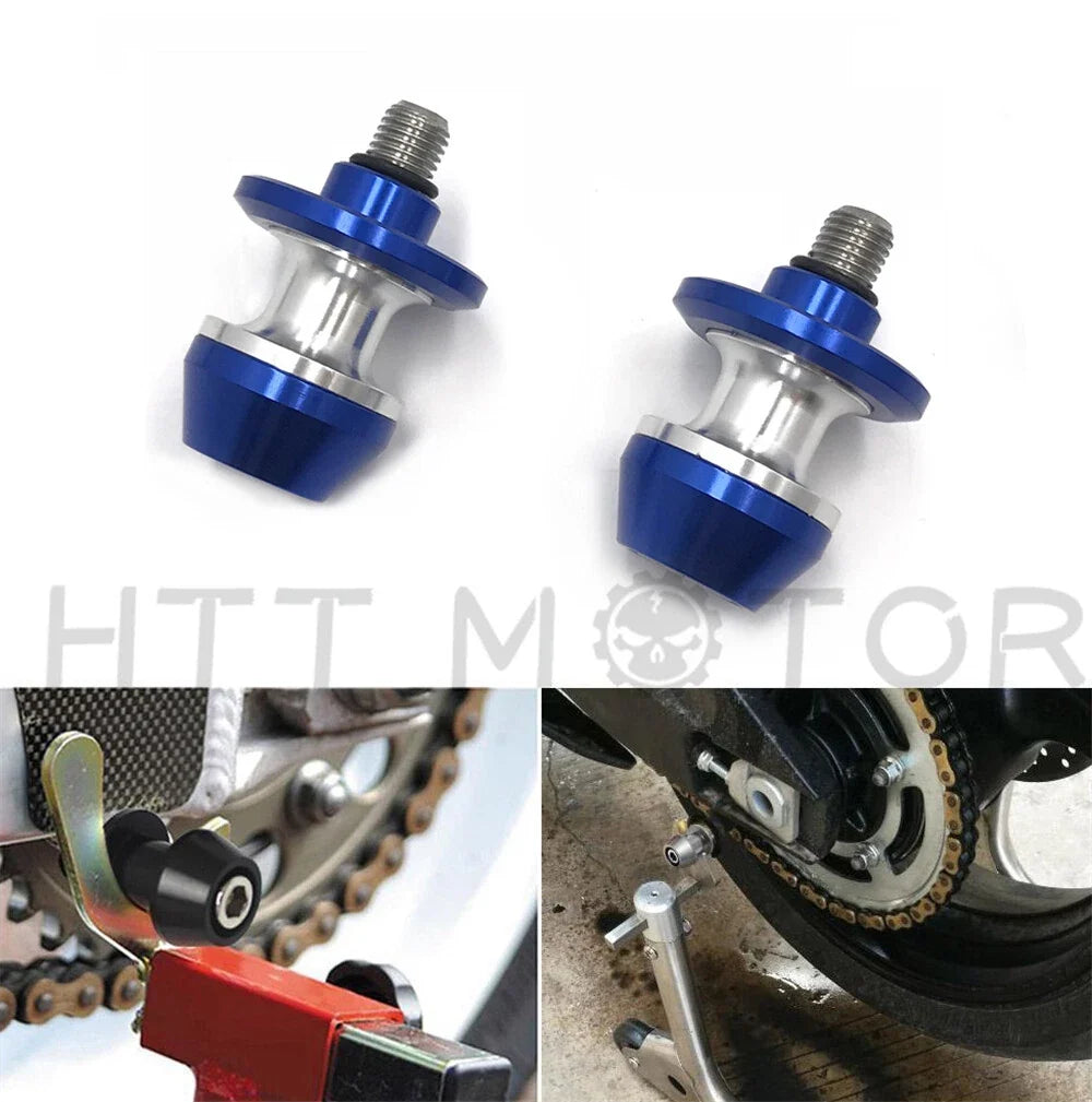 8mm CNC Swingarm Spools Sliders for Universal Motorcycle (All Years) - Blue