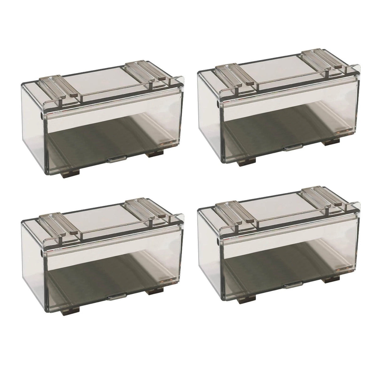 Set of 4 Car Model Toy Storage Boxes Dustproof Acrylic Display Case