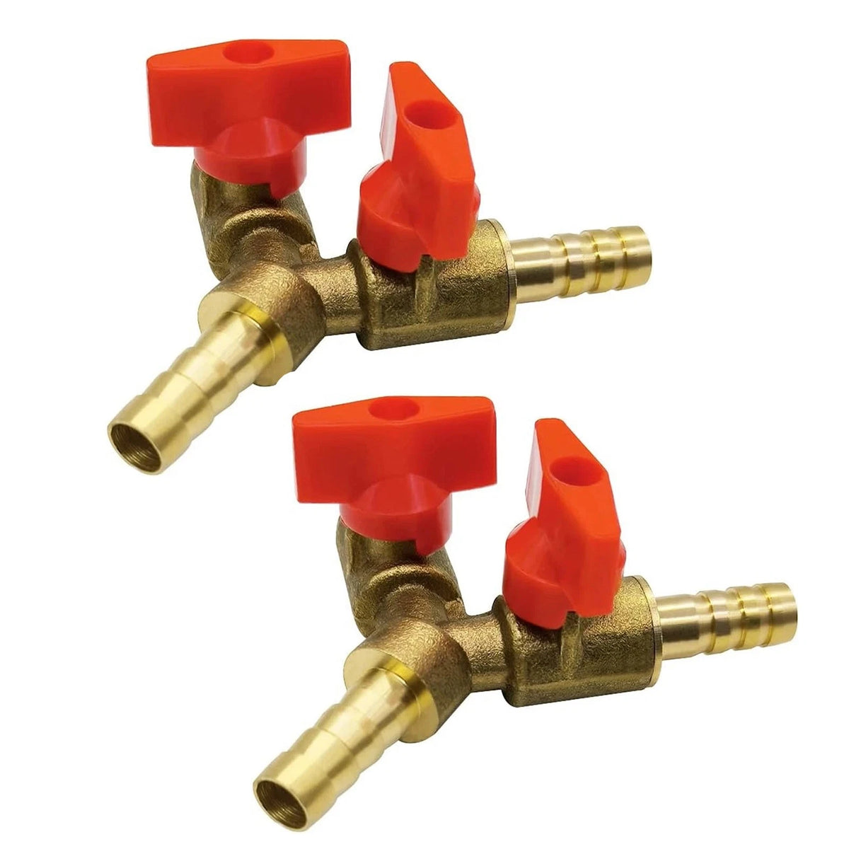 2X 3/8" Hose Barb Y Shaped 3 Way Ball Valve for Air Compressor