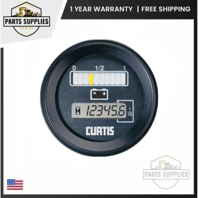 Curtis Battery & Hour Gauge for (Dual Voltage Feature)