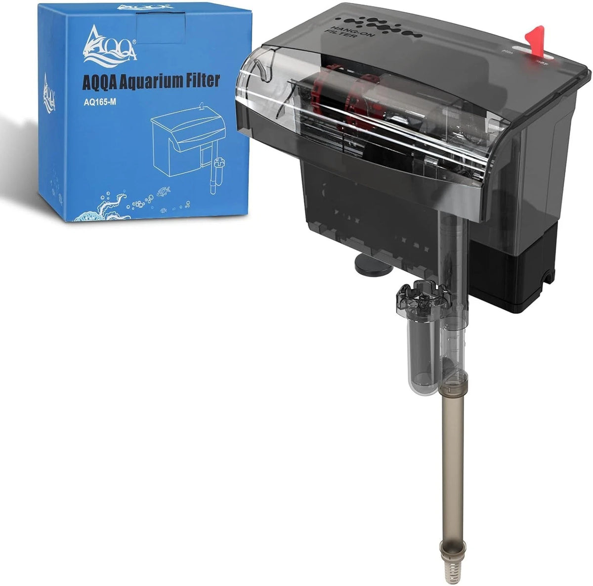 AQQA Aquarium Filter for 10-30 Gallon Fish Tanks with Bio-Wheel