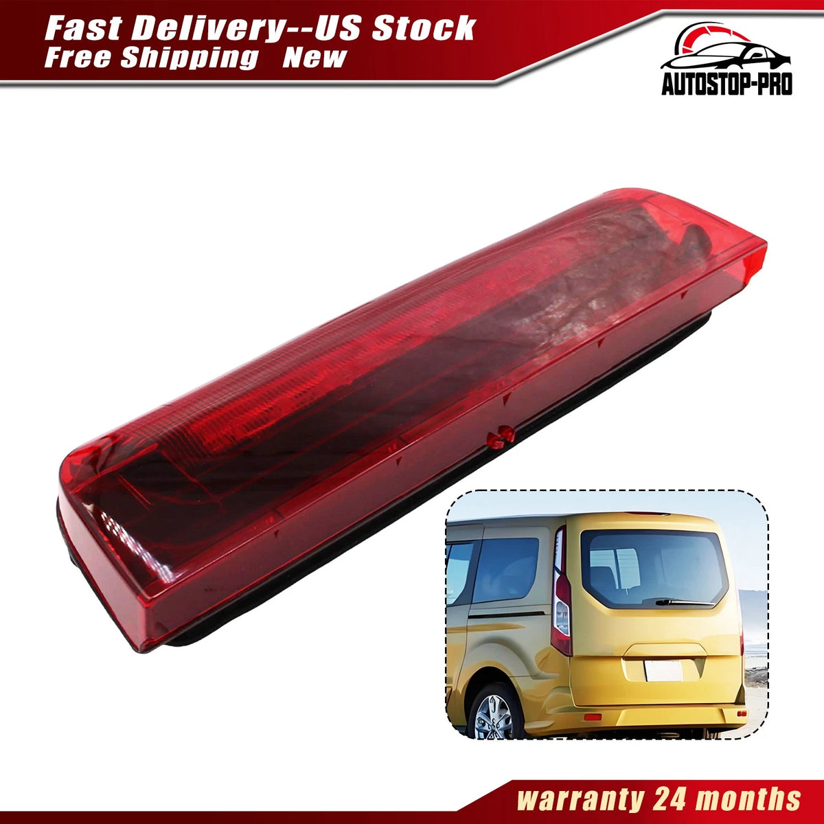Third High Mount Brake Light for Ford Transit Connect (2014–2020) DT1Z13A613A, 923-299