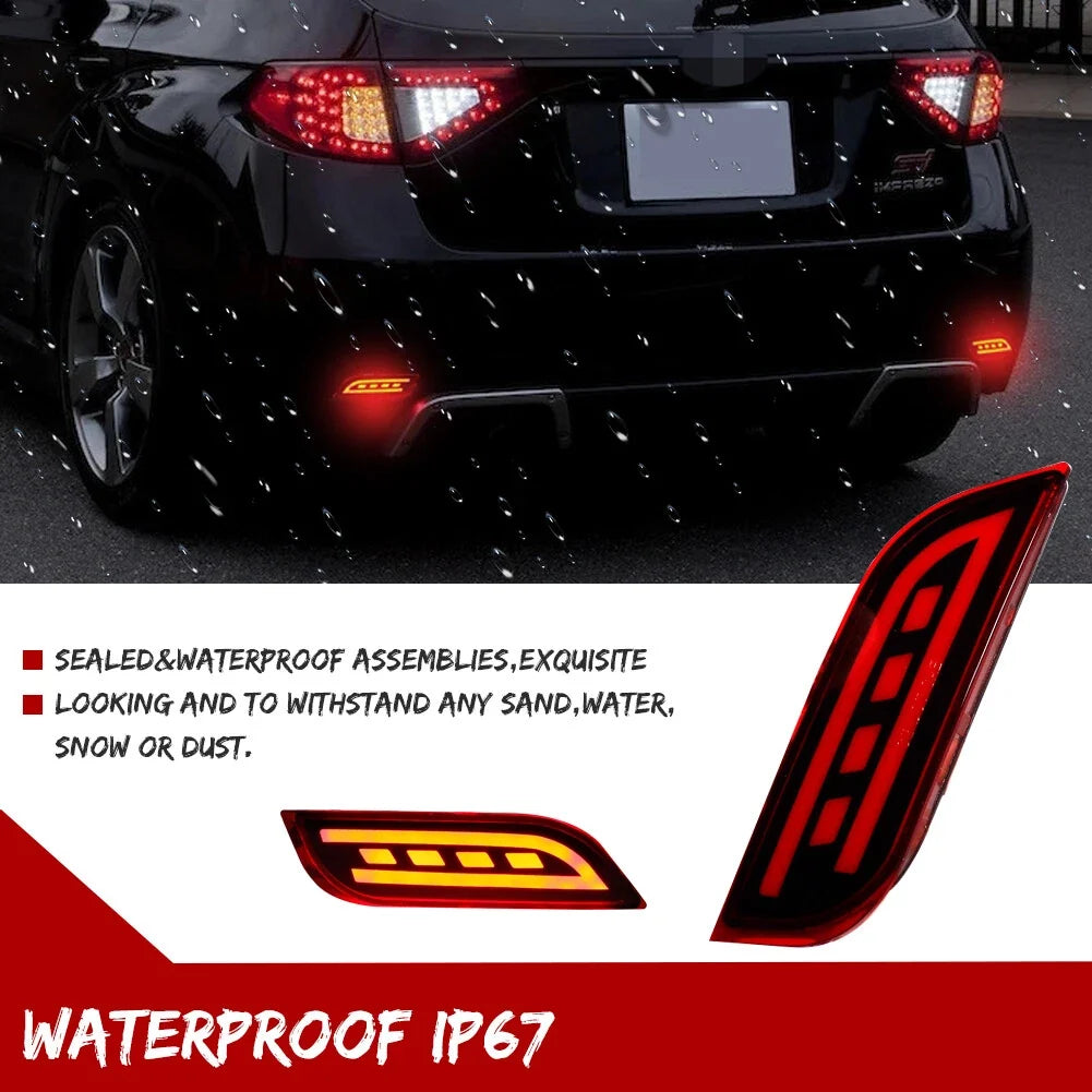 2X Red LED Rear Bumper Fog Lights for Subaru Ascent (2019–2023)