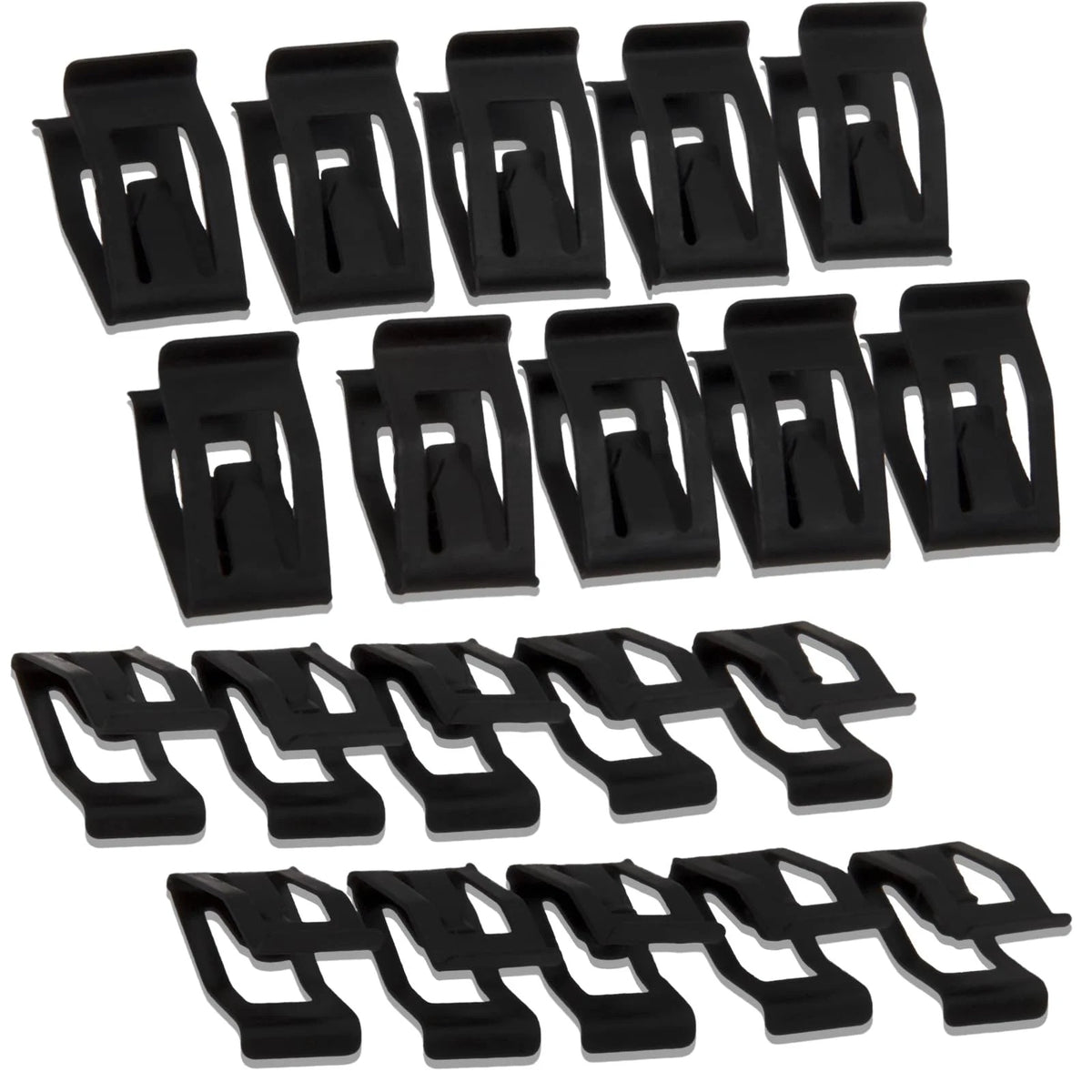 20 Pcs Dashboard Trim Clips for Universal Fit (Metal Retainer, Black)