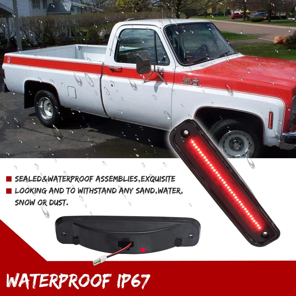 2X Smoke Red LED Side Marker Lights for GMC Chevy Pickup Blazer Suburban (1973–1980)