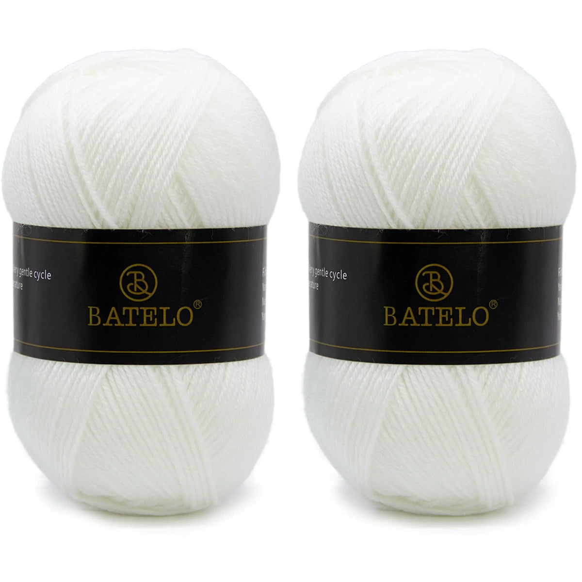 2 Pack Amigurumi Yarn for Crochet & Knitting (150g/5.3oz White)